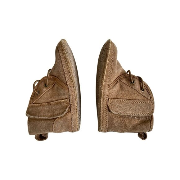 UGG Baby Infant Boots Neumel Size 4-5 Brown Side Open Shoes Slip On Boys Winter - Picture 5 of 8